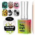 U-Shinein Black Poke Gel Nail Polish Kit with Base Coat & Wood Sticks