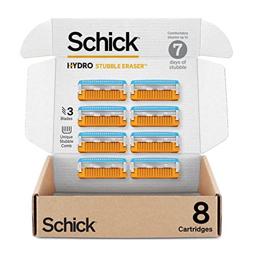 Schick Hydro Stubble Eraser Refills ? Stubble Razor Refills, 8 Count