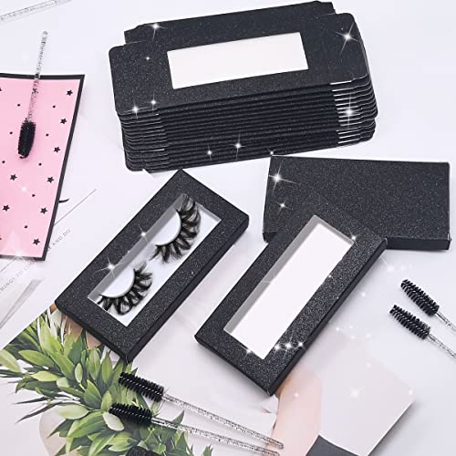40 Piece Eyelash Packaging Box Set with Lash Trays (Black)