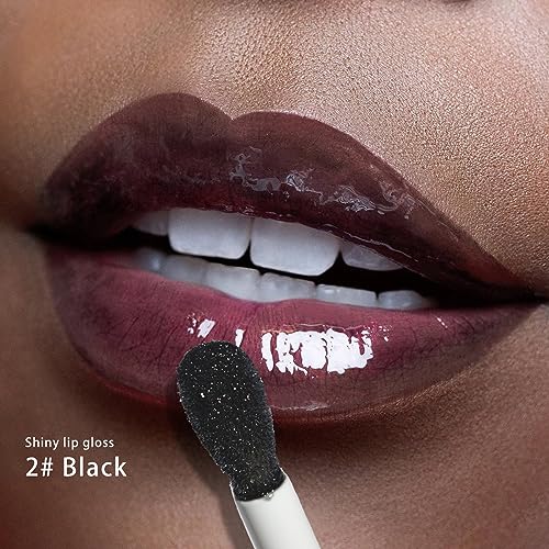 Black Glossy Lipgloss - Hydrating Non-Sticky High Shine