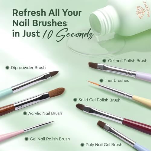 Modelones White Nail Art Brush Cleaner & Restorer 2.71 Fl Oz - B-White-1