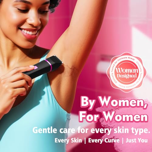 Rose Black 3-in-1 Bikini Trimmer for Women, Body Shaver & Razors - Smooth Kit