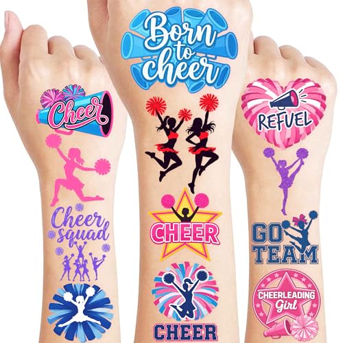 96 Piece Cheerleading Temporary Tattoos for Kids