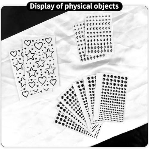 1620Pcs Self-Adhesive Face Gems Rhinestones Set with Tweezers
