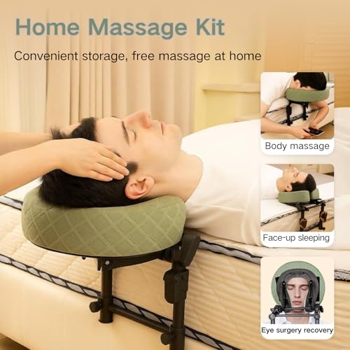 Adjustable Massage Headrest for Bed with Memory Foam Pillow