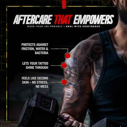 Tattoo Aftercare Bandage - 12" Wide x 3 yd - Veteran Owned - Waterproof Bandages - Tattoo Wrap - Tattoo Second Skin Cover - Large Tattoo Cover