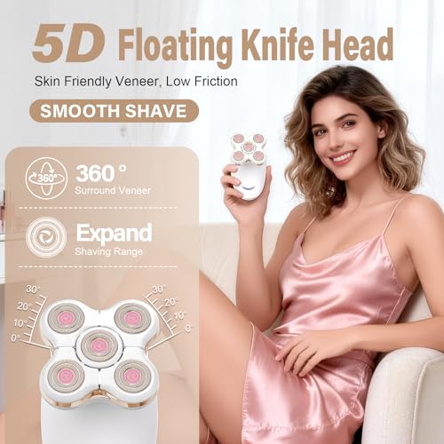 Gold Women’s Electric Shaver for Sensitive Skin 18K Hypoallergenic Blades - Compact & Waterproof