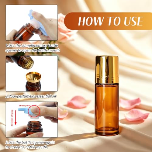 Rose Quartz Essential Oil Roller Bottles 2 Pack 50ml & 30ml
