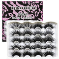 25MM Mink Lashes - 10 Pair Variety Pack Wispy Dramatic Eyelashes