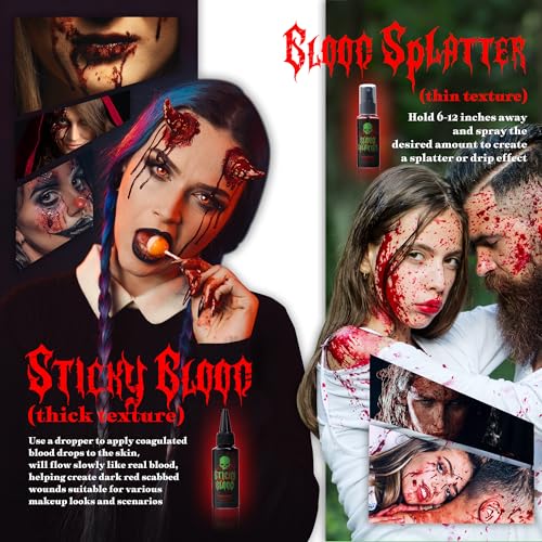 Halloween SFX Fake Blood Makeup Kit with Scars & Tattoos