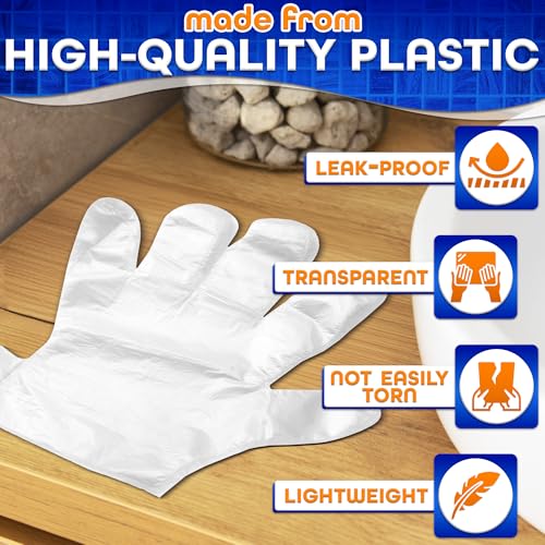 KETAR 200 Pcs Disposable Plastic Gloves | Hair Dye & Wax