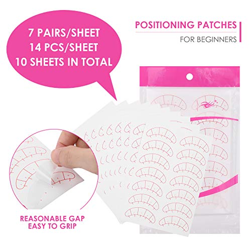 140 Pcs Paper Patches, 3D Eyelash Under Eye Pads,Eye Mapping Stickers, Patch Lash False, Eyelash Extension Paper Patches