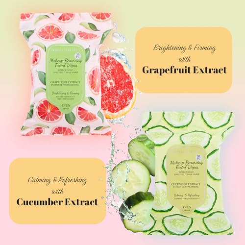 Makeup Remover Wipes 120pc - Fruit Extract Facial Cleansing