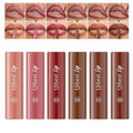 6 Colors 2-in-1 Lip liner and Lipstick Set, Matte Lipstick Crayon Lip Liner Pencil, High Pigmented Smooth Creamy Long Lasting Waterproof Lipstick