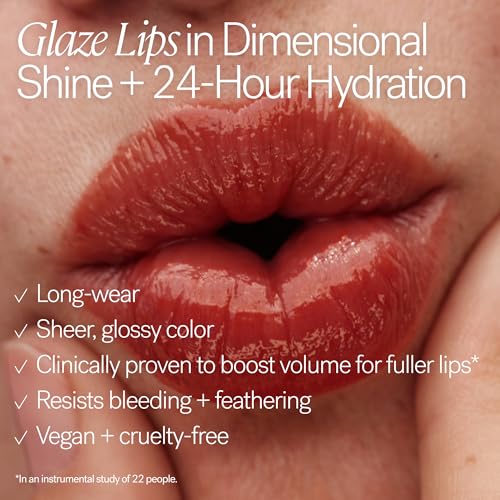 ILIA Overglaze Hydrating Lip Gloss - Long-Lasting, Plumping, Clay