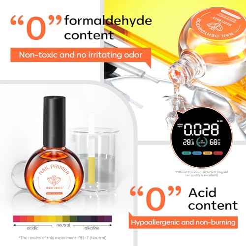 modelones 30 ml Nail Dehydrator and Primer, Acid Free Natural Prep Dehydrate & Bond Primer Kit, Hema-Free Acrylic Nail Supplies Top Coat