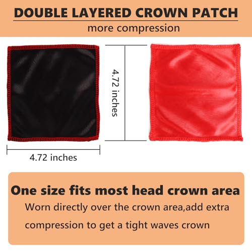 Double Layer Silk Wave Crown Patches (2 Pack) for 360 Waves Compression