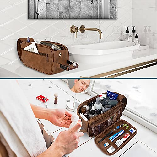 PAVILIA Men's Travel Toiletry Bag, Water-Resistant Dopp Kit