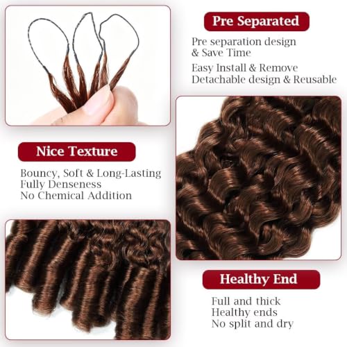 LOLly Hair 30# 20 Inch Pre-Looped Human Crochet Hair for Curly Protective Styles