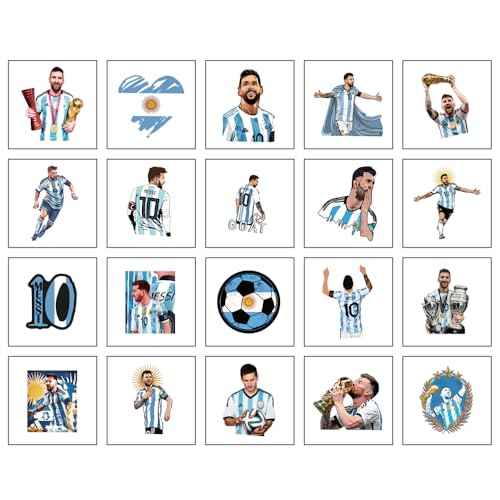 40Sheets Football Messi Temporary Tattoos for Kids,Cartoon Temporary Tattoos Gift For Fan Birthday Party Decorations for Girl Boys Home Activity Class Prizes Carnival Christmas Rewards
