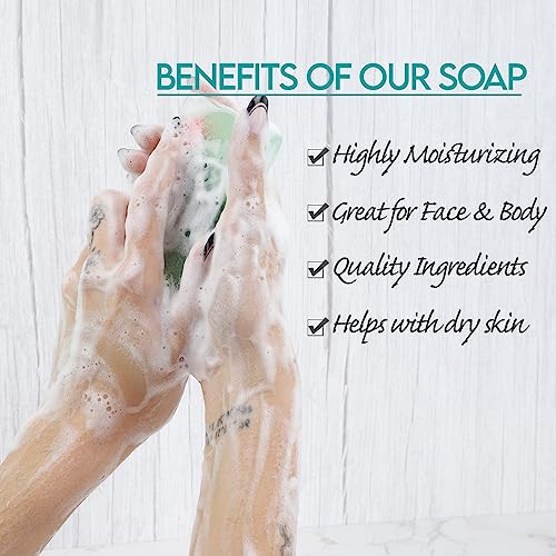 Primal Elements Glycerin Bar Soap | Helps All Skin Types, Sensitive, Oily & Dry Skin | NO PARABENS, VEGAN, GLUTEN FREE, 100% VEGETABLE BASE - (Mermaid)