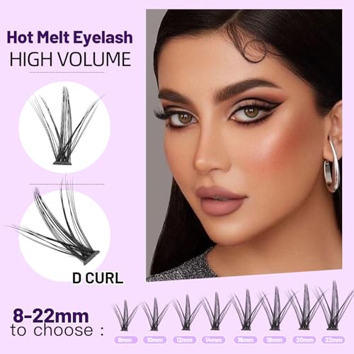 Bodermincer 240 Cluster Lashes C Curl 14mm Fluffy Volume