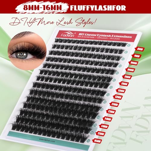 FADVAN 100D Fluffy Lash Clusters - DIY Eyelash Extensions 8-16mm