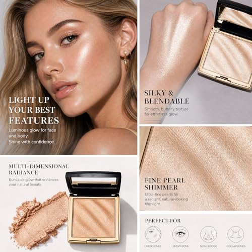 Champagne Glow Highlighter Palette, 10g Baked Powder