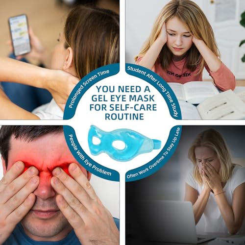 Chillojos Cooling Eye Mask - Reusable Gel Compress for Puffy Eyes