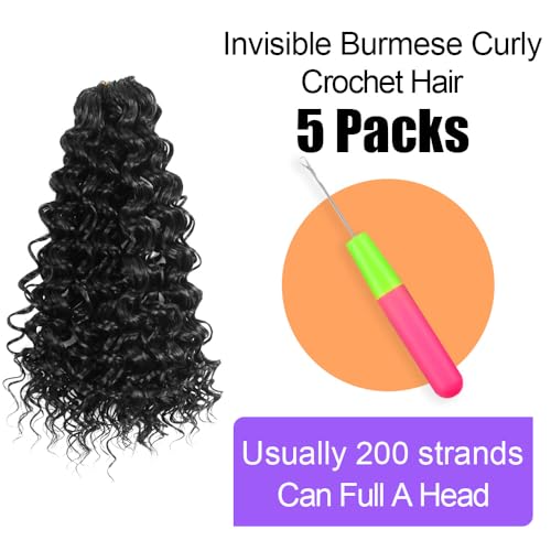 LOCSBYHAND Synthetic Curly Feather Crochet Hair 12 Inch 100 Strands - 1B