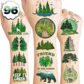 96 Pcs Forest Temporary Tattoos - Party Favors & Stickers