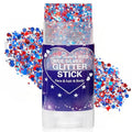 Red White & Blue Patriotic Glitter Stick, Waterproof 4th of July