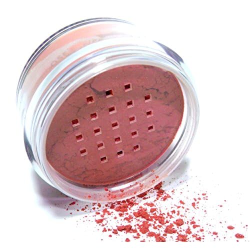 Deep Coral Pink Mango Orange Shade Loose Mineral Highlighter Blush Powder, Matte Finish, Talc & Paraben Free, 7 grams, No Animal Testing & Cruelty Free