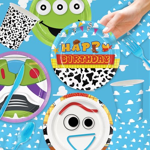 171-Piece Toy Birthday Party Supplies Set for 24 Guests