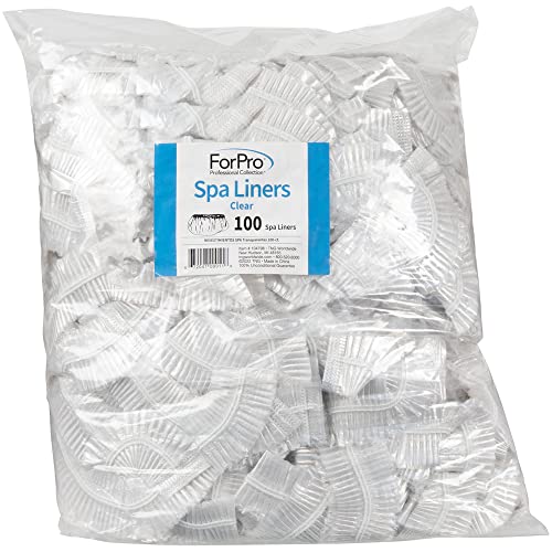 ForPro Disposable Pedicure Spa Liners, 100-Count, Clear