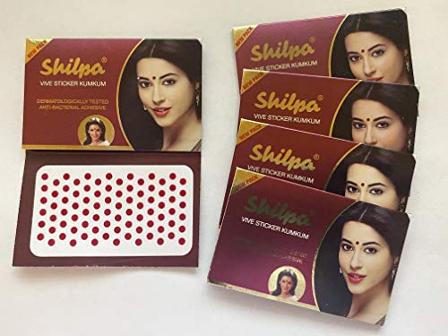 Red Bindi Stickers Size 8 (3mm) - 5 Strips