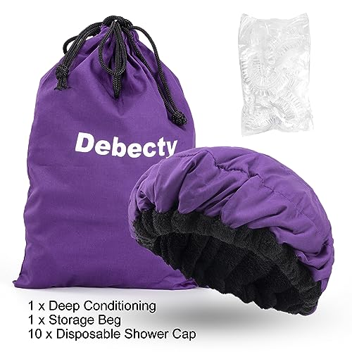 Microwavable Deep Conditioning Heat Cap for Hair Therapy - Purple