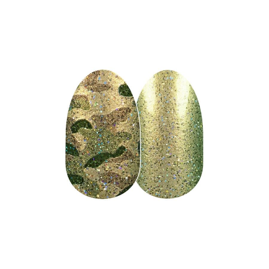 Color Street: Glam-ouflage (Metallic, Color Shifting green to gold camo w. subtle glitter overlay)