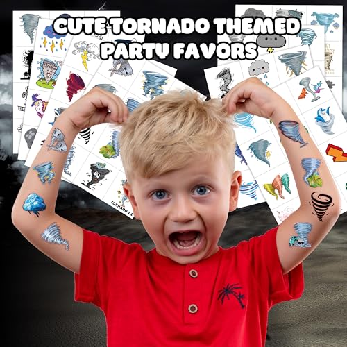 Tornado Temporary Tattoos 96pc Birthday Party Favors