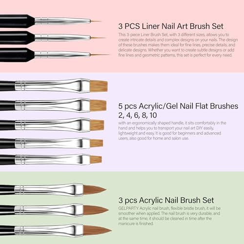 Professional Nail Art Brush Set – 24PC Kit with Dotting Pens & Gel Brushes
