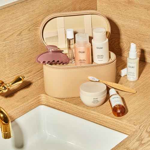 OUAI Medium Conditioner Travel Size - Hydrating Hair Conditioner with Coconut Oil, Babassu Oil, and Keratin - Strengthens, Repairs and Adds Shine - Paraben and Phthalate Free Hair Care Products (3 Oz)