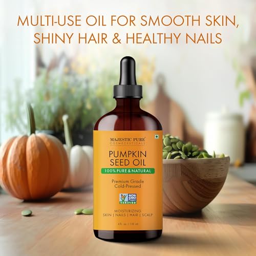 Majestic Pure Pumpkin Seed Oil - 100% Pure Cold Pressed, 4 Fl Oz