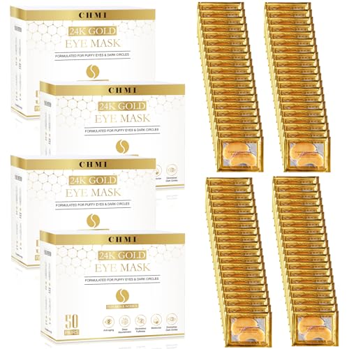 24K Gold Eye Patches for Dark Circles & Puffiness (200 Pairs)