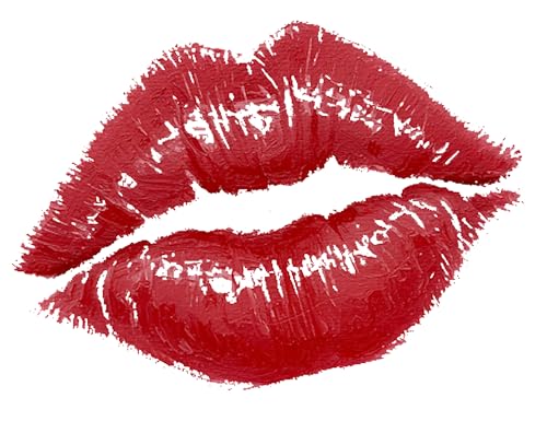 Espresso Lipstick Kiss Temporary Tattoos – 4-Pack Red Lip Print