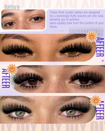 Thick Lash Clusters 12-22mm Volume Eyelash Extensions 220Pcs