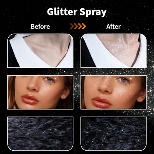 Glitter Spray for Hair, Body & Face - Festival Makeup