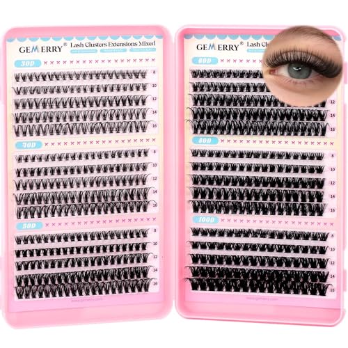 GEMERRY Lash Clusters 30D-100D D Curl Wispy Eyelash Extensions 8-16mm
