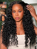 KLAIYI Water Wave Glueless Lace Front Wig 20" Human Hair