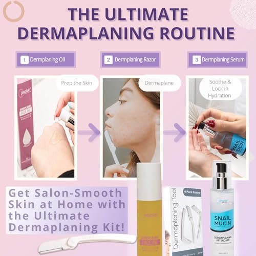 Dermaplane Oil for Face - Unscented Shaving & Skin Softening Oil, 1.7 Fl Oz