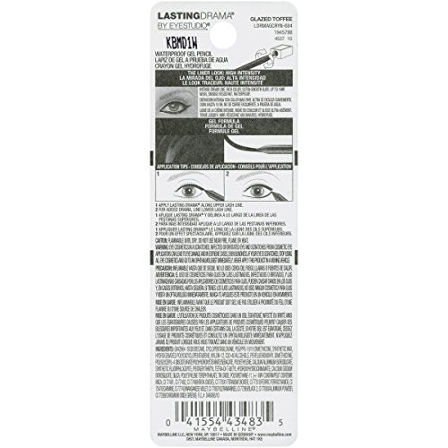 Maybelline Eyestudio Lasting Drama Waterproof Gel Eyeliner Pencil, Glazed Toffee